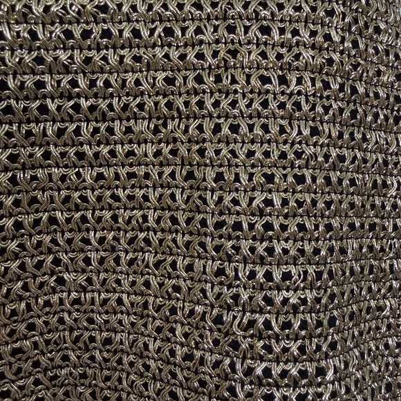 NWT Black Halo EVE Strapless Metallic Crochet Gold Dress SZ 8 Cocktail Holiday - Picture 16 of 17